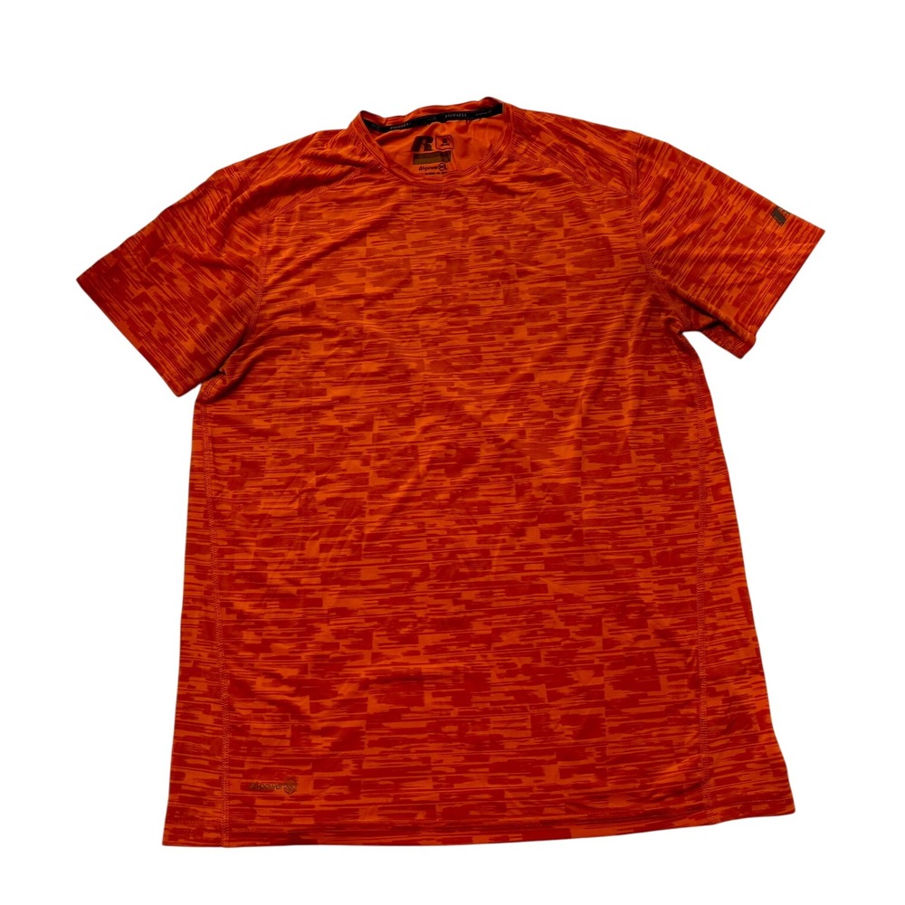 Russell Athletic Men'sWomen Dri Power 360 Orange‎ Graphic T Shirt Size Medium